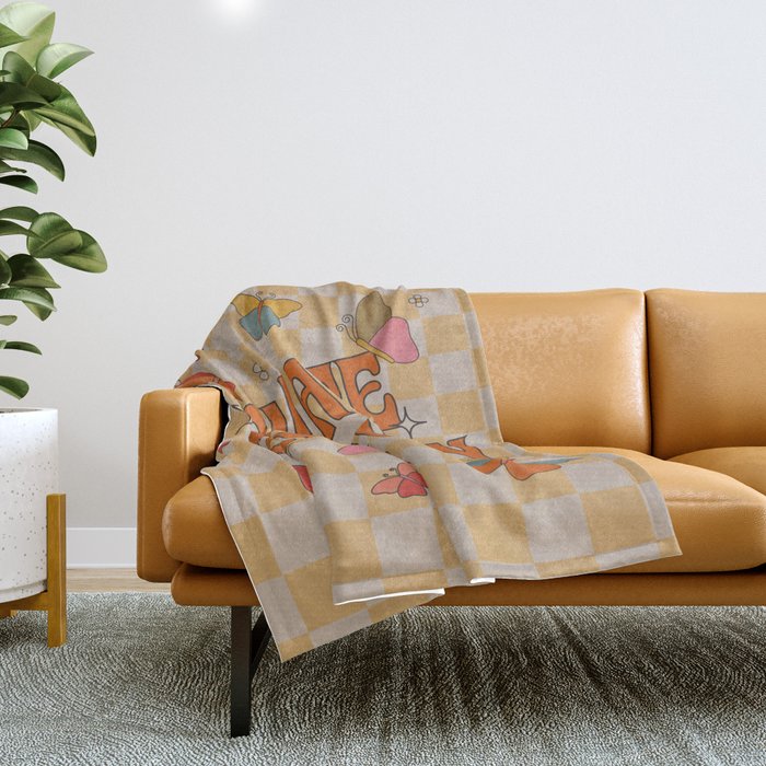 Radiate Positivity Butterflies Throw Blanket Gallery Image 1