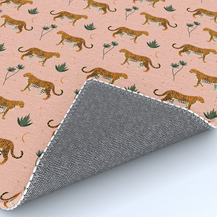 Big Cat pattern Softpink Rug Gallery Image 4