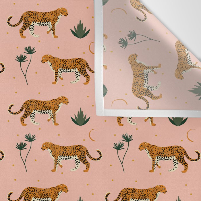 Big Cat pattern Softpink Wall Tapestry Gallery Image 3