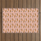 Big Cat pattern Softpink Outdoor Rug Gallery Image 1