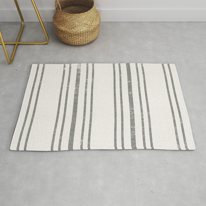 AEGEAN MULTI STRIPE BLACK Rug Gallery Image 1