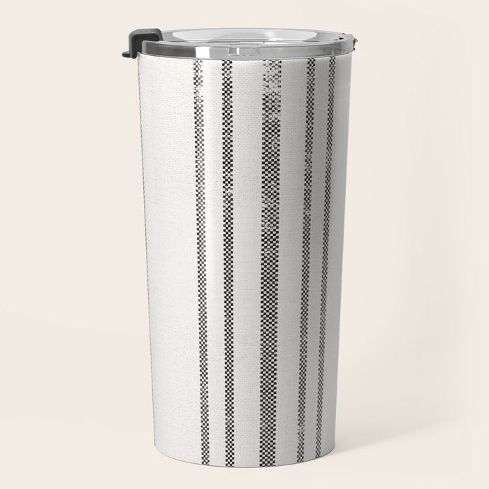 AEGEAN MULTI STRIPE BLACK Travel Mug Gallery Image 3