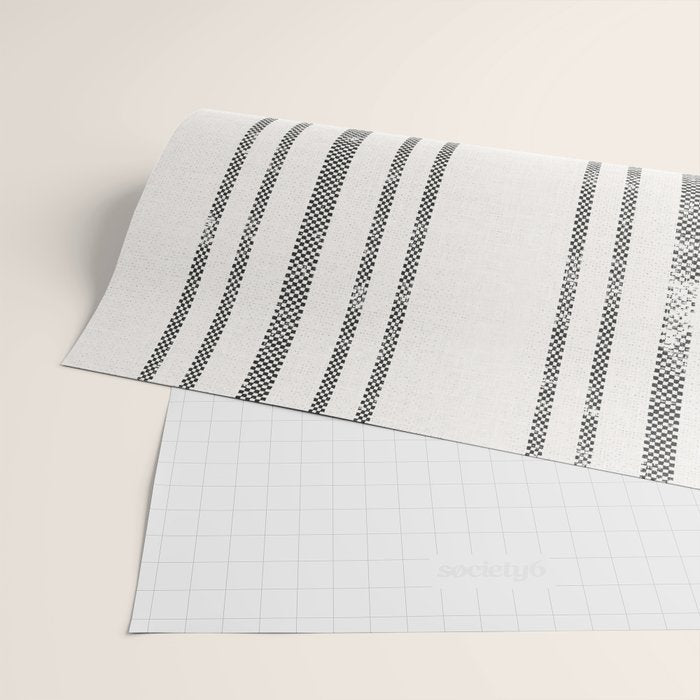 AEGEAN MULTI STRIPE BLACK Wrapping Paper Gallery Image 2