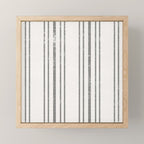 AEGEAN MULTI STRIPE BLACK Mini Art Print Gallery Image 1