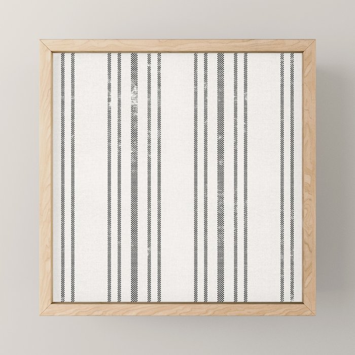 AEGEAN MULTI STRIPE BLACK Mini Art Print Gallery Image 1