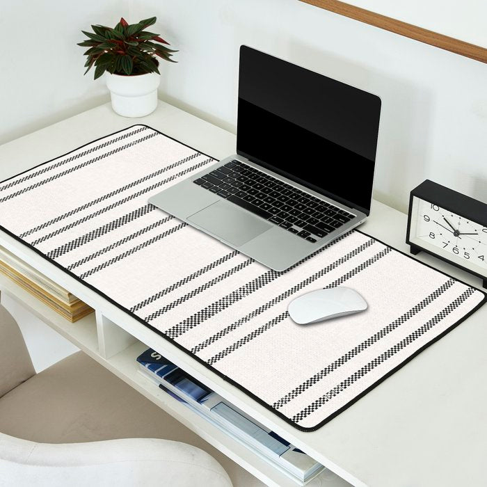 AEGEAN MULTI STRIPE BLACK Desk Mat Gallery Image 2