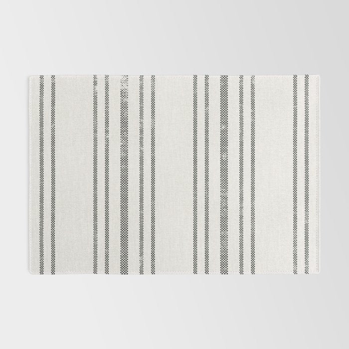 AEGEAN MULTI STRIPE BLACK Rug Gallery Image 2