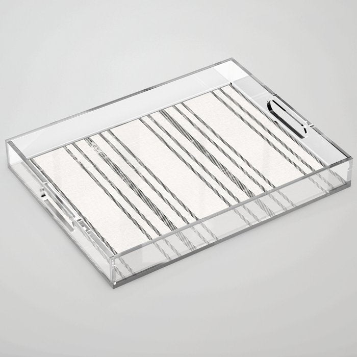 AEGEAN MULTI STRIPE BLACK Acrylic Tray Gallery Image 1