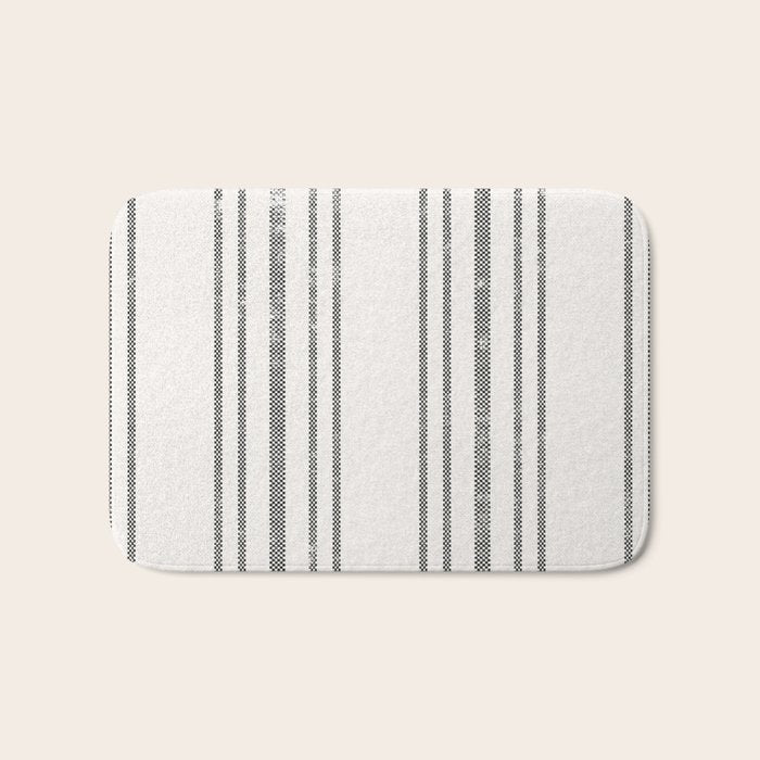 AEGEAN MULTI STRIPE BLACK Bath Mat Gallery Image 1