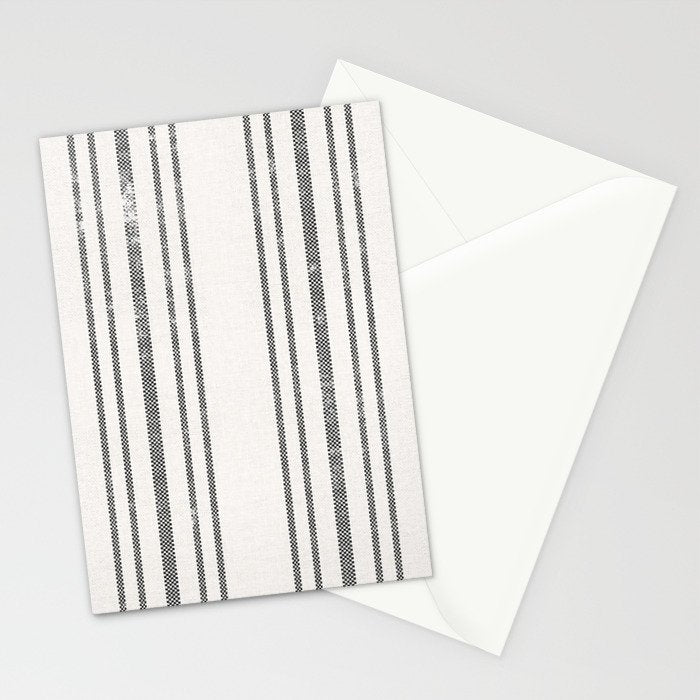 AEGEAN MULTI STRIPE BLACK Stationery Card Gallery Image 2