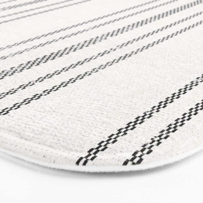 AEGEAN MULTI STRIPE BLACK Bath Mat Gallery Image 3