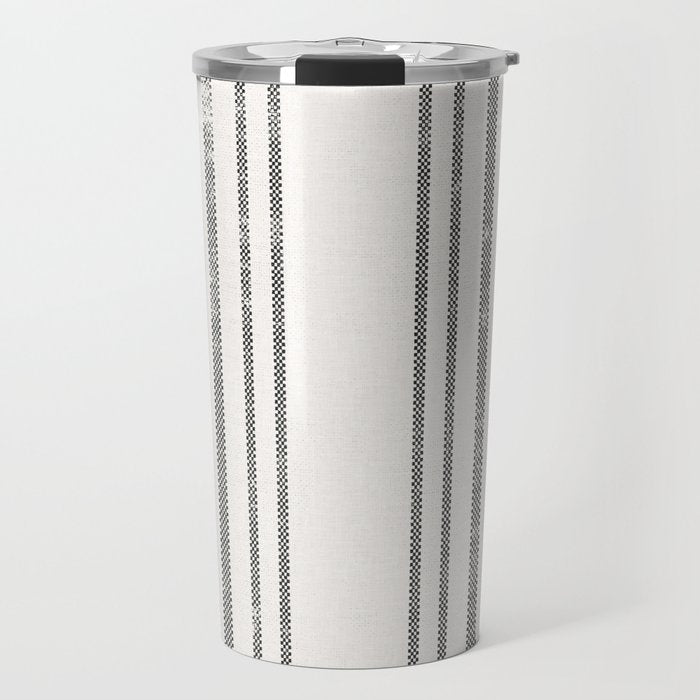 AEGEAN MULTI STRIPE BLACK Travel Mug Gallery Image 1