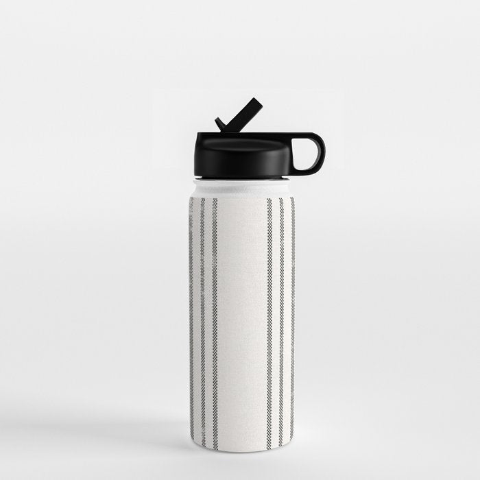 AEGEAN MULTI STRIPE BLACK Water Bottle Gallery Image 1