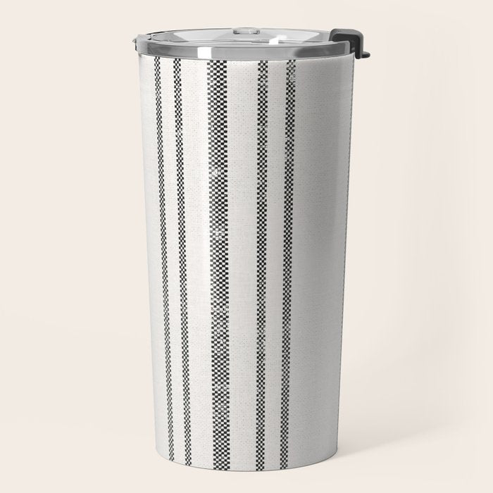 AEGEAN MULTI STRIPE BLACK Travel Mug Gallery Image 2
