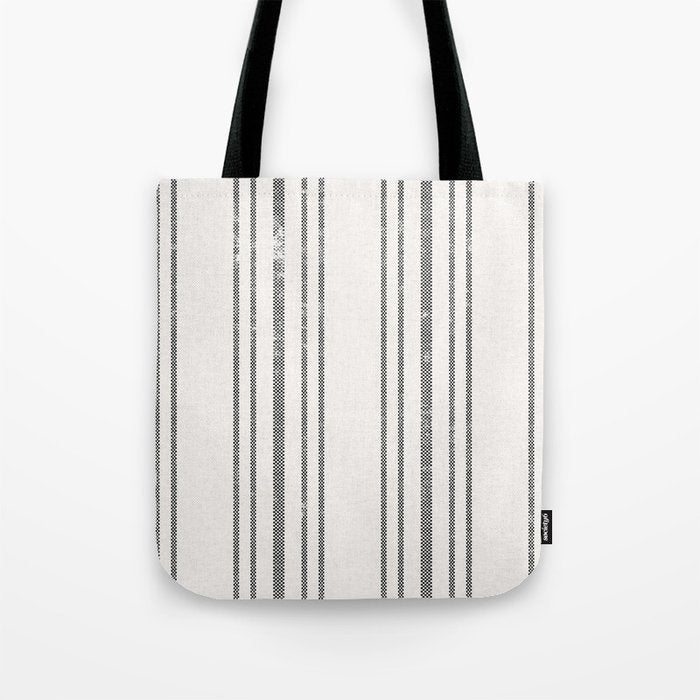 AEGEAN MULTI STRIPE BLACK Tote Bag Gallery Image 1