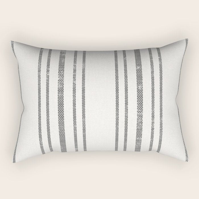 AEGEAN MULTI STRIPE BLACK Rectangular Pillow Gallery Image 1