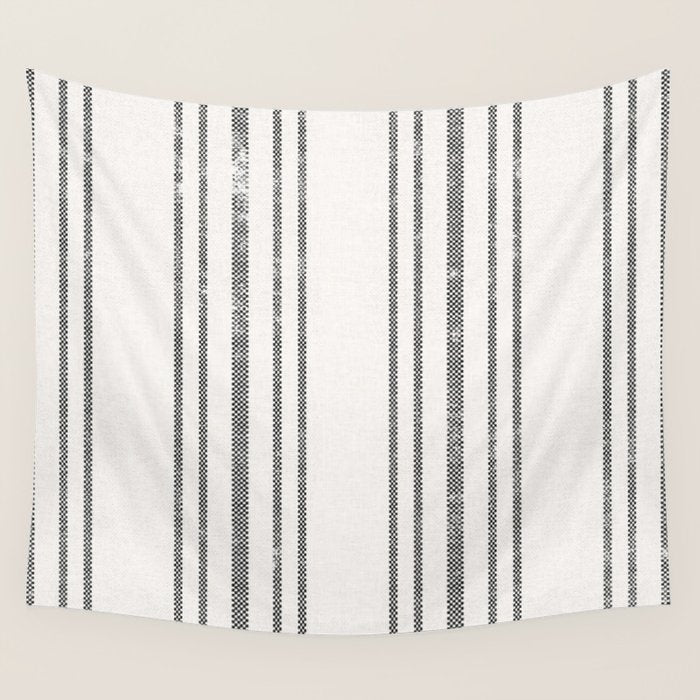 AEGEAN MULTI STRIPE BLACK Wall Tapestry Gallery Image 4
