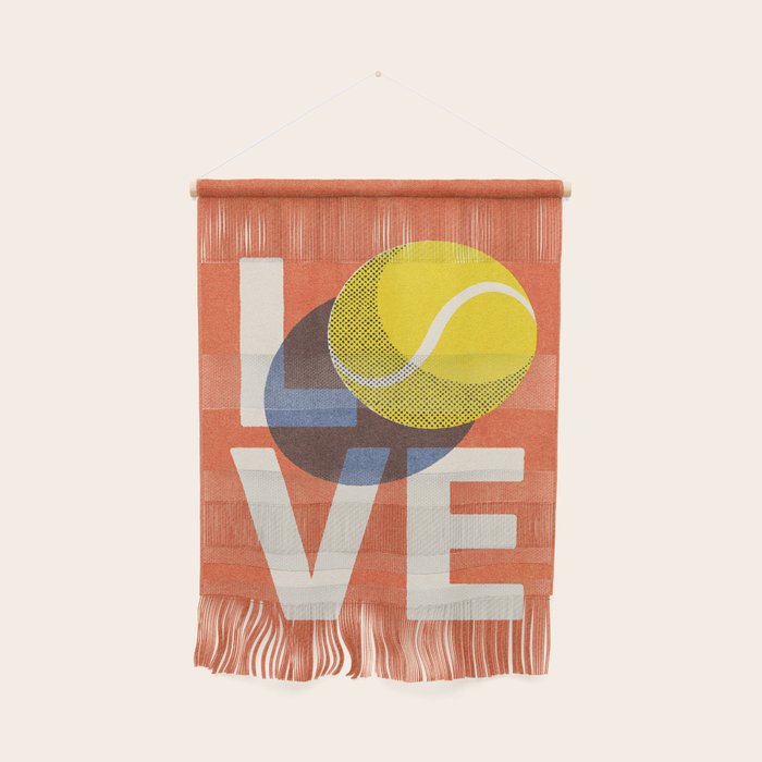 BALLS - Love Tennis - Clay Court Wall Hanging Gallery Image 1