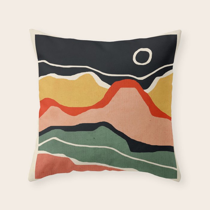 Abstract Art Landscape 48 Throw Pillow Gallery Image 1
