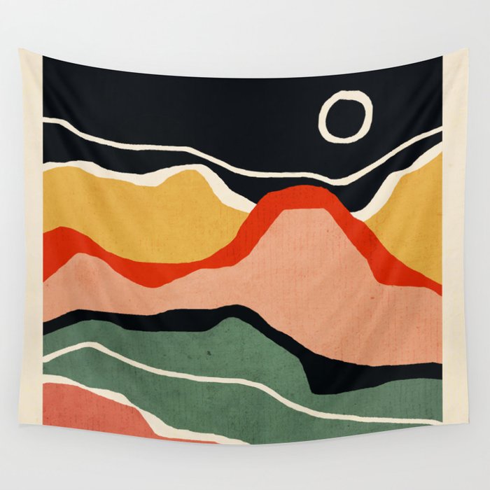 Abstract Art Landscape 48 Wall Tapestry Gallery Image 4