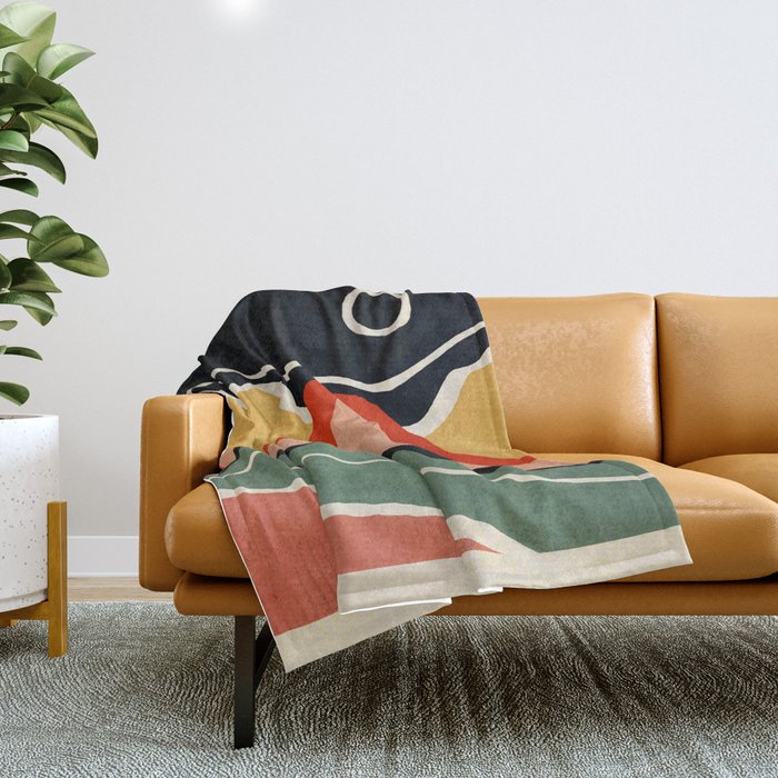 Abstract Art Landscape 48 Throw Blanket Gallery Image 1