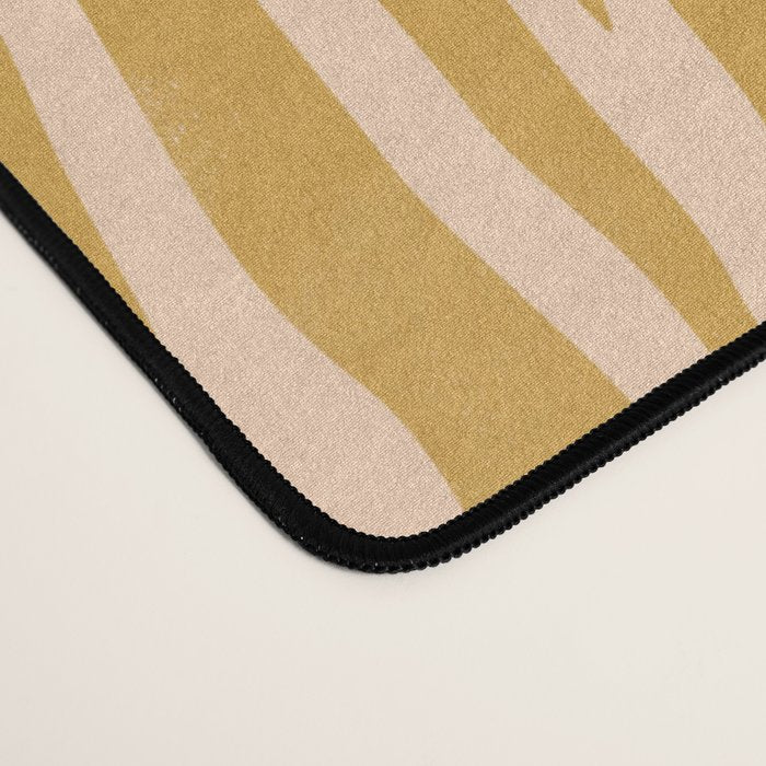 Dopamine Zebra Print In Amber Yellow Desk Mat Gallery Image 4