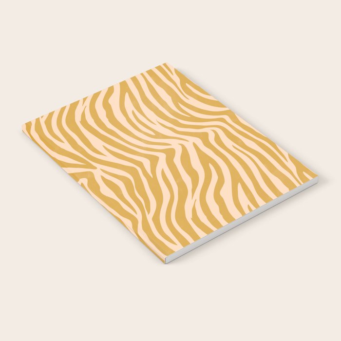 Dopamine Zebra Print In Amber Yellow Notebook Gallery Image 2