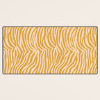 Dopamine Zebra Print In Amber Yellow Desk Mat Gallery Image 3