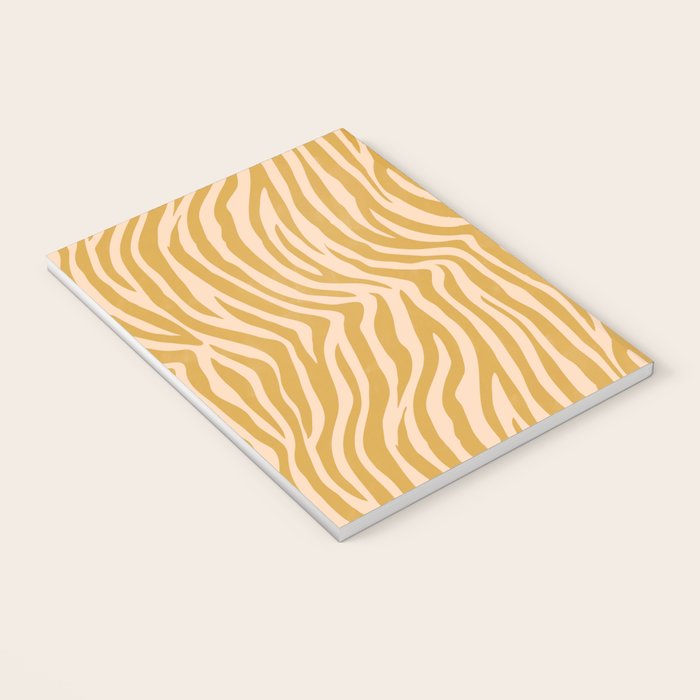 Dopamine Zebra Print In Amber Yellow Notebook Gallery Image 3