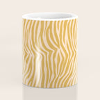 Dopamine Zebra Print In Amber Yellow Coffee Mug Gallery Image 4