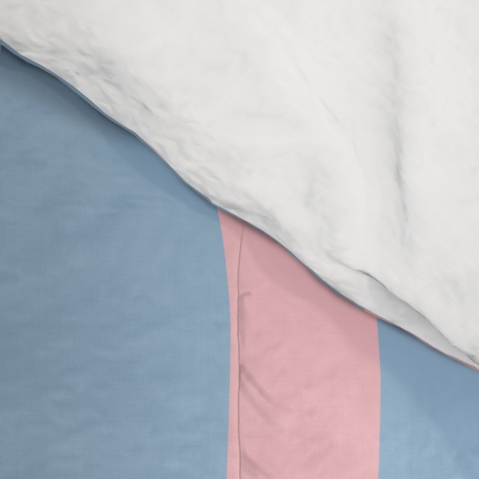 Light Blue and Pink Modern Retro Liquid Swirl Abstract Pattern Comforter Gallery Image 4