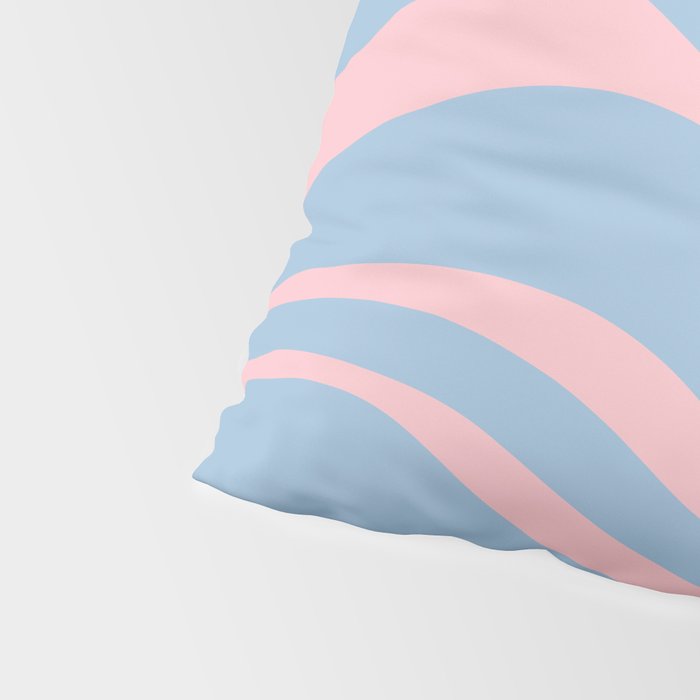 Light Blue and Pink Modern Retro Liquid Swirl Abstract Pattern Pillow Sham Gallery Image 4
