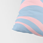 Light Blue and Pink Modern Retro Liquid Swirl Abstract Pattern Pillow Sham Gallery Image 4