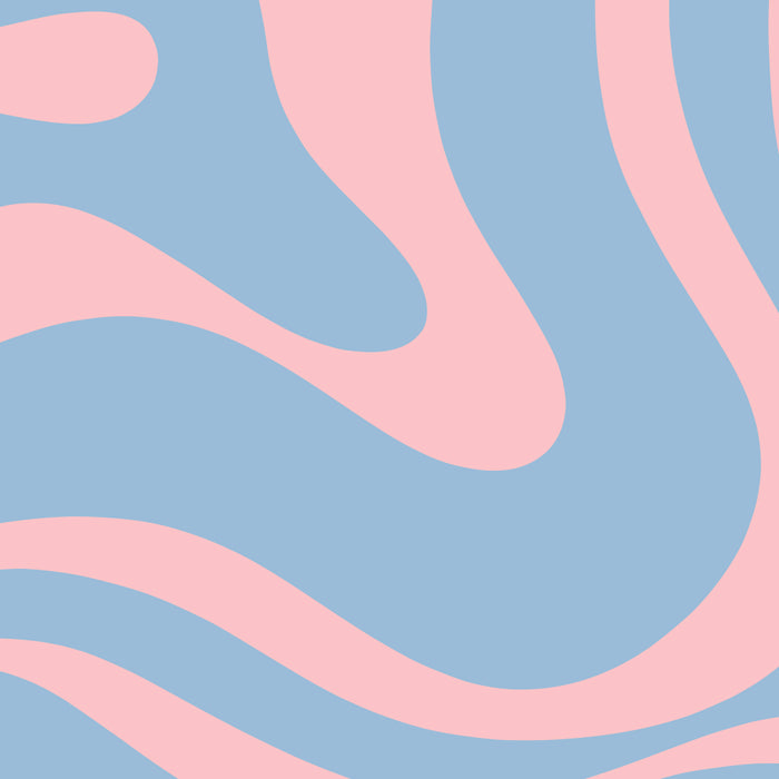 Light Blue and Pink Modern Retro Liquid Swirl Abstract Pattern Coffee Mug Gallery Image 2
