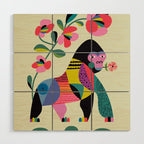 Mid Century Modern Gorilla Wood Wall Art Gallery Image 1