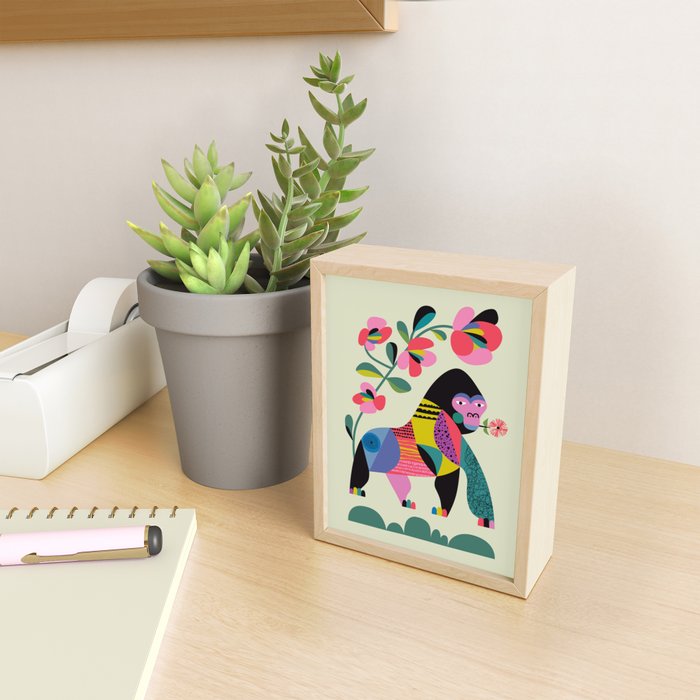 Mid Century Modern Gorilla Mini Art Print Gallery Image 2