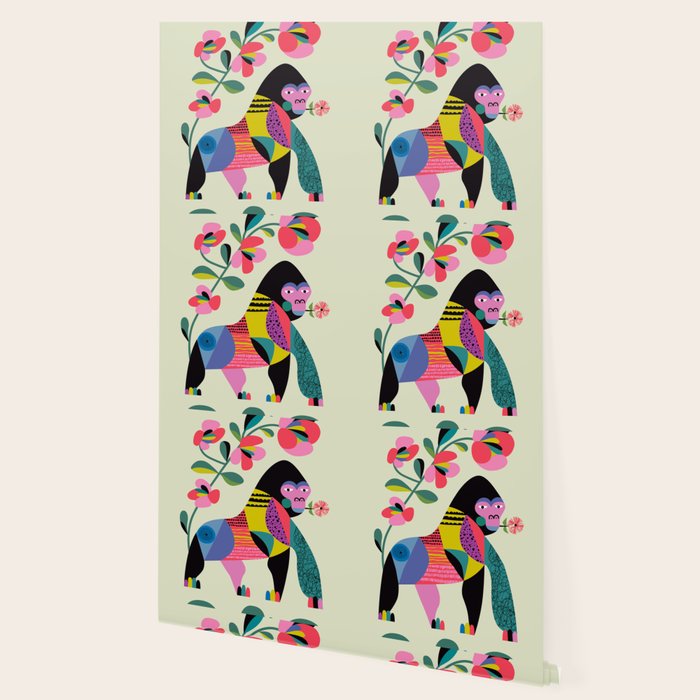 Mid Century Modern Gorilla Wallpaper Gallery Image 2