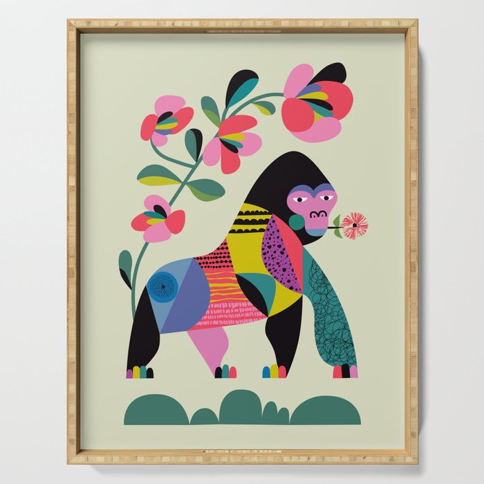 Mid Century Modern Gorilla Serving Tray Gallery Image 1