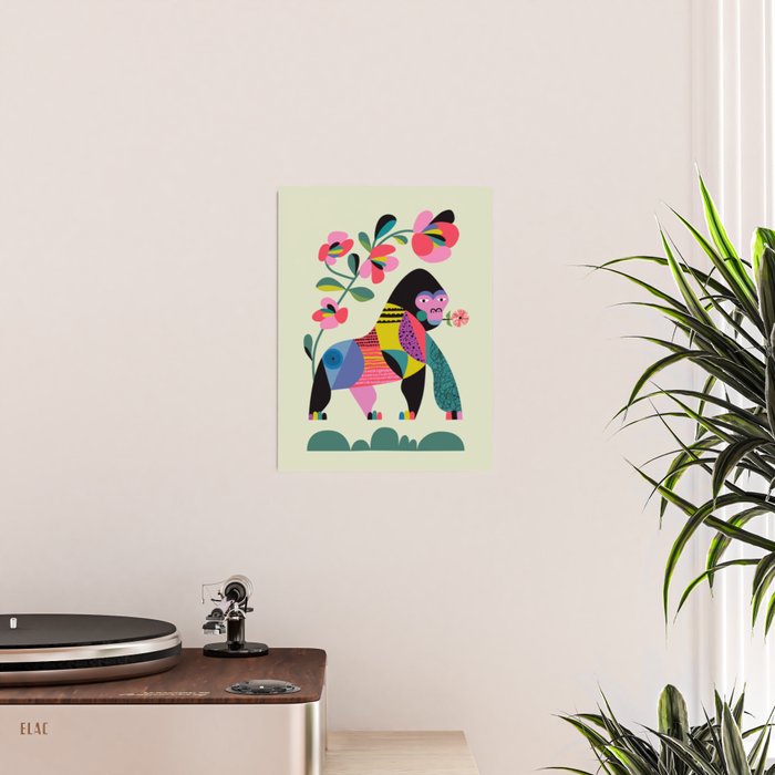 Mid Century Modern Gorilla Poster Gallery Image 2