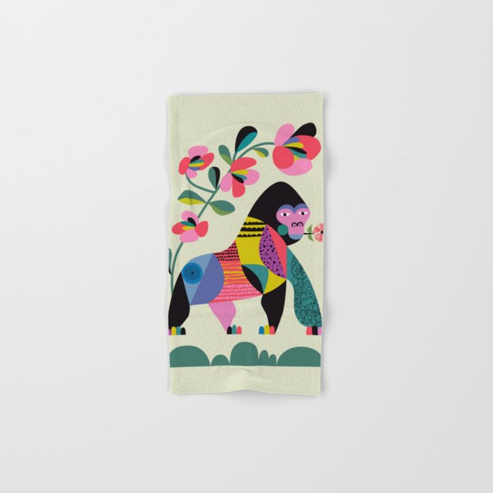 Mid Century Modern Gorilla Bath Towel Gallery Image 1