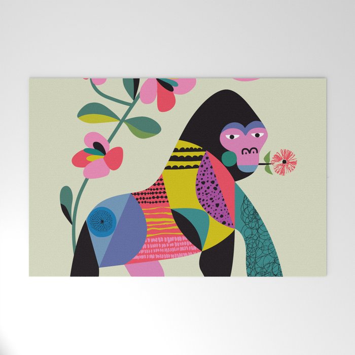 Mid Century Modern Gorilla Welcome Mat Gallery Image 1