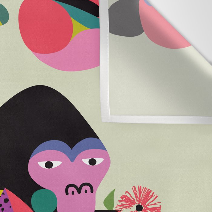 Mid Century Modern Gorilla Wall Tapestry Gallery Image 3
