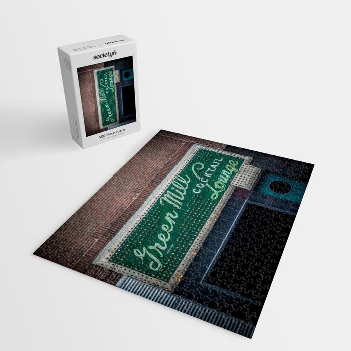 Green Mill Cocktail Lounge Vintage Neon Sign Uptown Chicago Jigsaw Puzzle Gallery Image 2