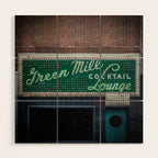 Green Mill Cocktail Lounge Vintage Neon Sign Uptown Chicago Wood Wall Art Gallery Image 1