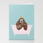 Sloth in Bathtub  Stationery Card Gallery Image 2