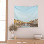Ponte Vecchio - Florence Italy Travel Photography Wall Tapestry Gallery Image 2