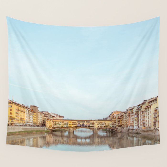 Ponte Vecchio - Florence Italy Travel Photography Wall Tapestry Gallery Image 4