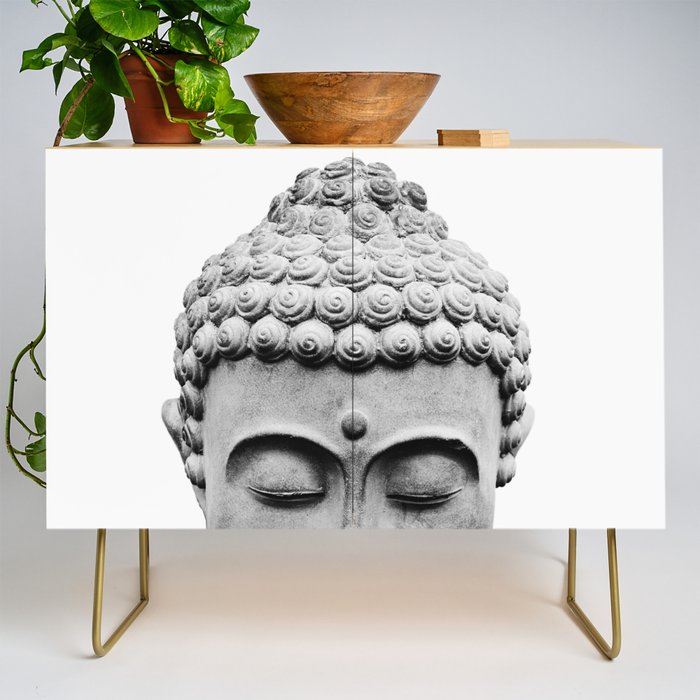 Shy Buddha - Black and White Photography Credenza Gallery Image 1