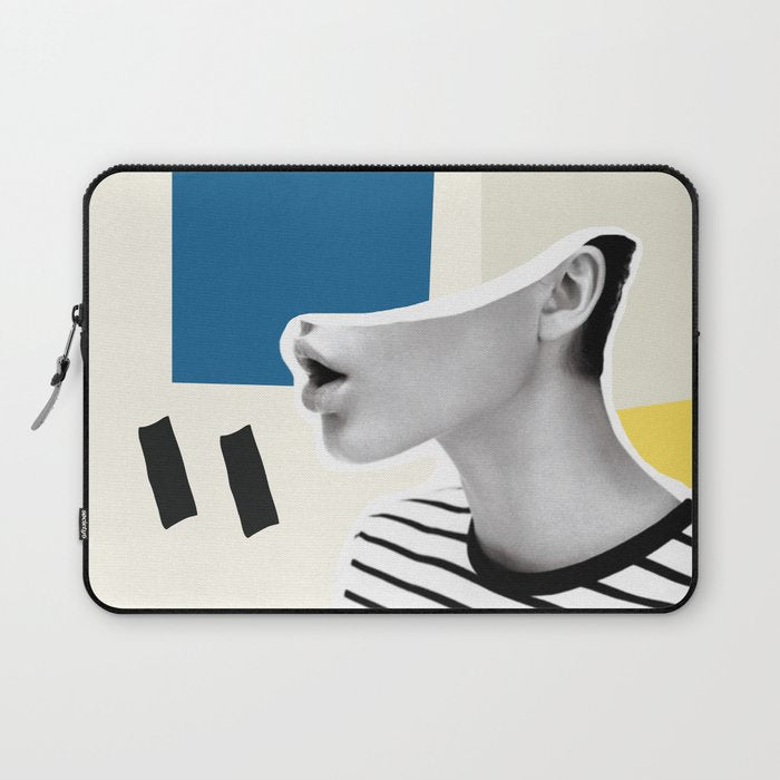 minimal collage Laptop Sleeve Gallery Image 1