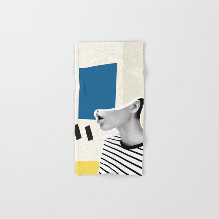 minimal collage Bath Towel Gallery Image 1